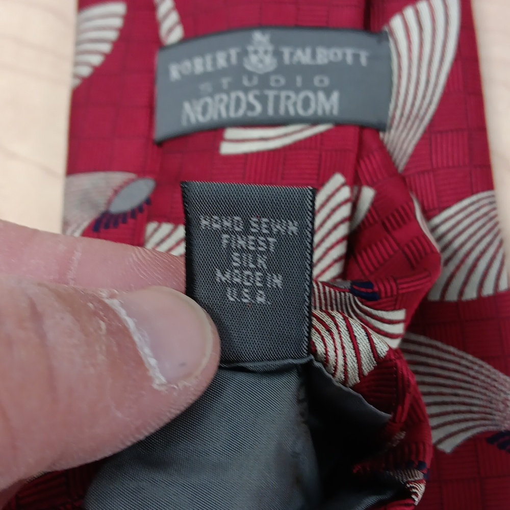 Robert Talbott Red And Gray Patterned Tie - image 5